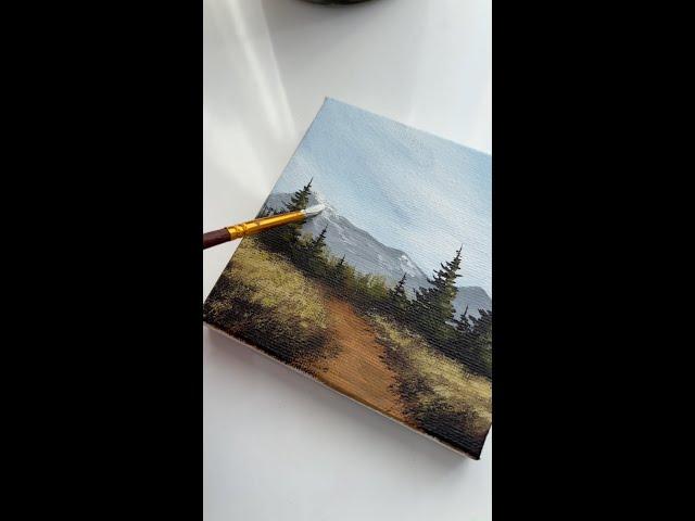 Mini Acrylic Painting for Beginners! | Ahmad Art Academy is now open! #shorts