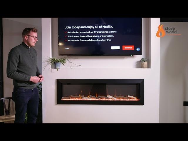 SW-Fire Aspect Electric Fireplace For Media Wall