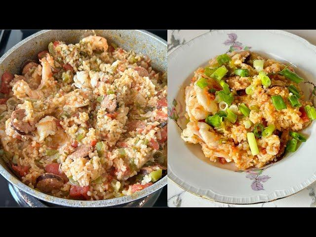 Creole Jambalaya Recipe - Louisiana Jambalaya with Shrimp and Sausage - Ellen’s Homemade Delights 