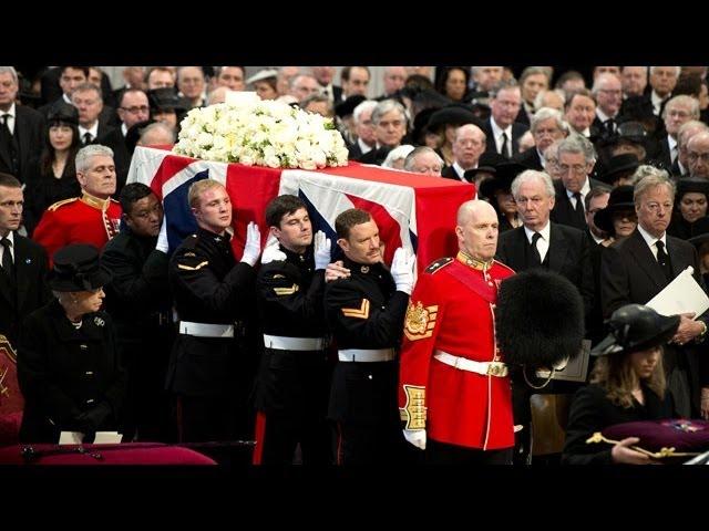 Margaret Thatcher's funeral procession to St Paul's Cathedral