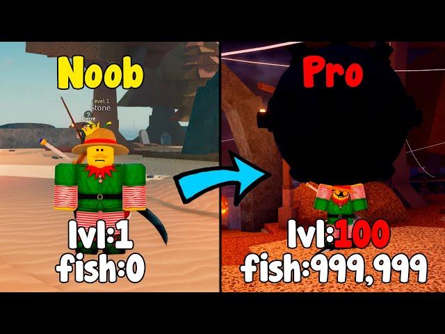 Went From Noob To Pro In Fisch Roblox!