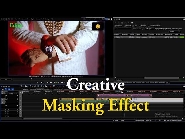 Creative Masking Effect |  Wedding Teaser | in Edius Me Full Tutorial || Transition Effect