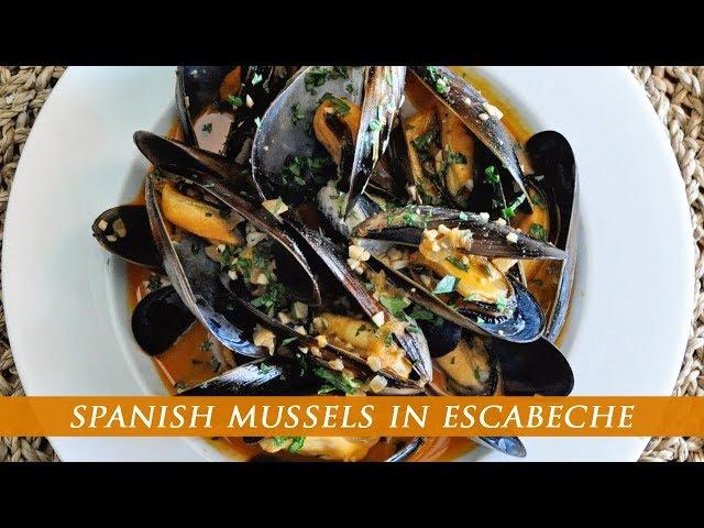 Spanish Marinated Mussels in Escabeche Sauce