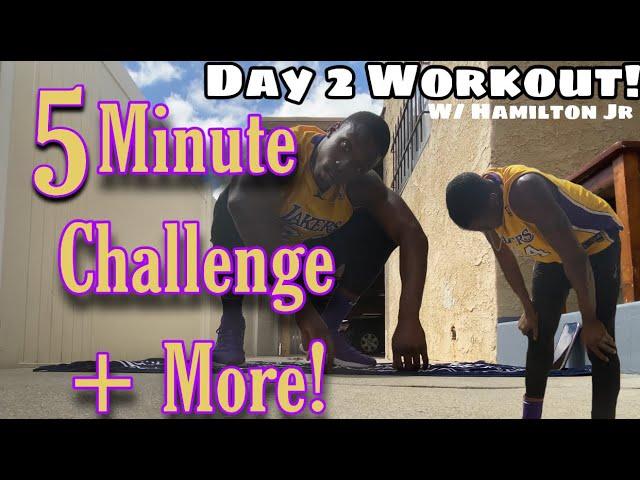 DAY 2 Home Workout To Jump Higher w/ Anthony Hamilton Jr! Can You Complete The 5-Minute Challenge??