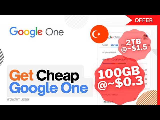 Get 100GB $0.3 Monthly w/ Cheap Google One 2024！Subscription Tutorial on Google One Turkey with VPN