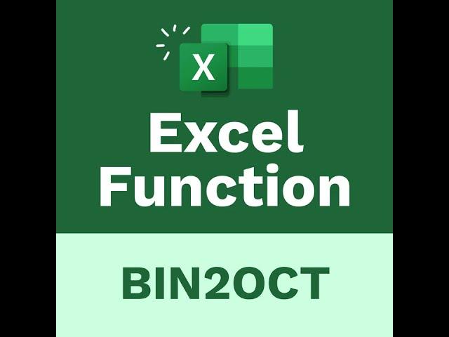 The Learnit Minute - BIN2OCT Function #Excel #Shorts #DubbedWithAloud