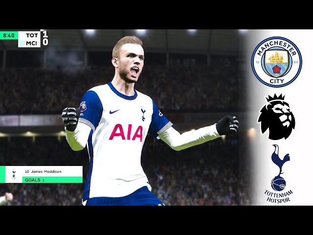 MANCHESTER CITY vs TOTTENHAM HOTSPURS  ENGLISH PREMIER LEAGUE 24/25  FOOTBALL GAMEPLAY HD