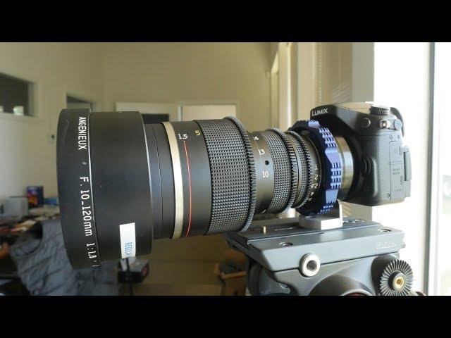 Angenieux 10-120mm T2 on GH4 Test