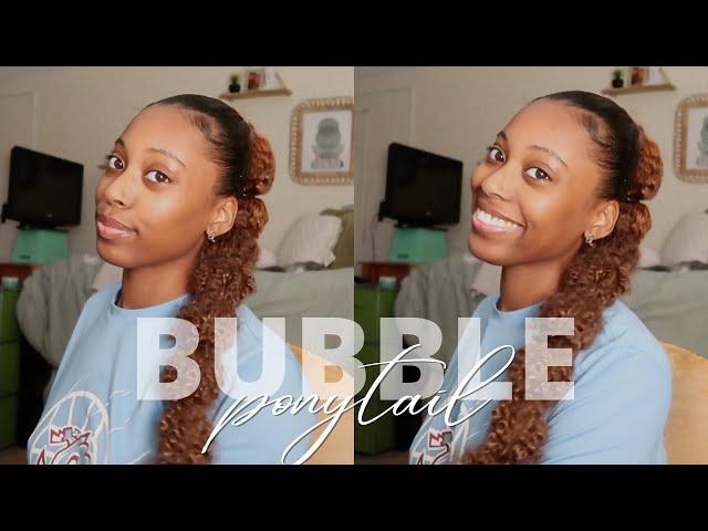 Curly Bubble Ponytail | Quick Natural Hairstyle For Going Out | | Mia Ashanti 