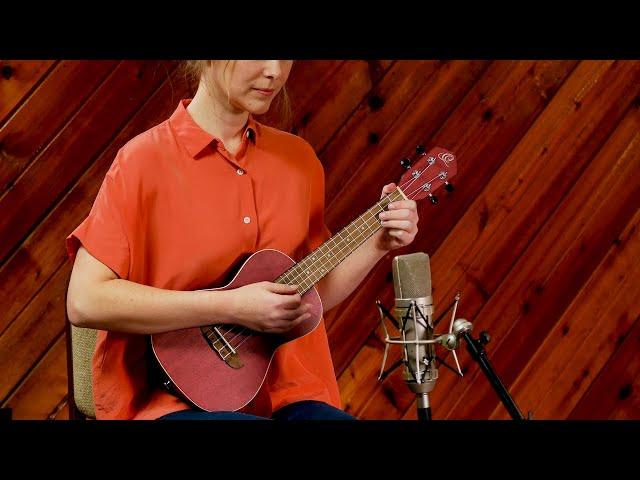 Earth Concert Ukulele by Ortega Guitars - Ruby Raspberry - RURUBY