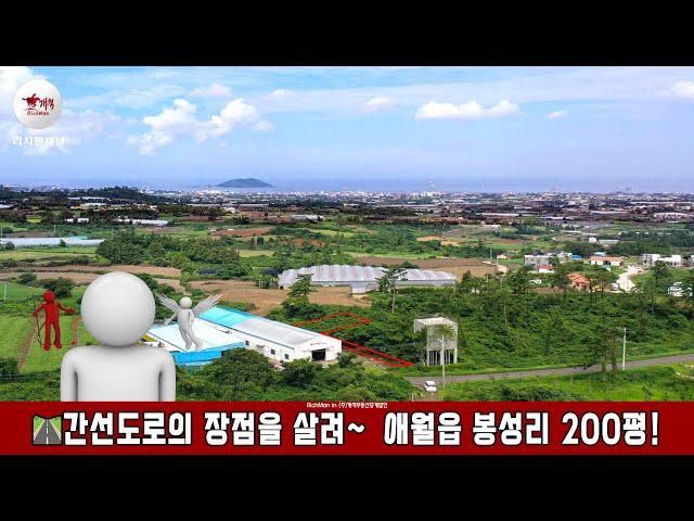 제주도 부동산 투자처로서 최적이라는 간선도로가 여기라고? 「애월읍 봉성리 임야 200평!」