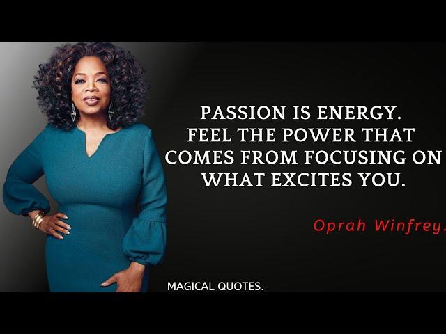 TOP 5 INSPIRING QUOTES By OPRAH WINFREY. || MAGICAL QUOTES.