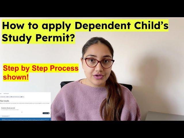 How to apply/extend Dependent's Study Permit?| Canada| Step by Step Process