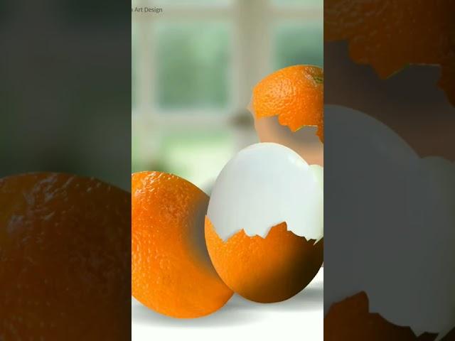 is it an egg or an orange? #shorts #photomanipulation #egg #orange