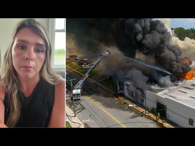 She saw the crash that sparked massive Virginia warehouse fire: 'It's just devastating'