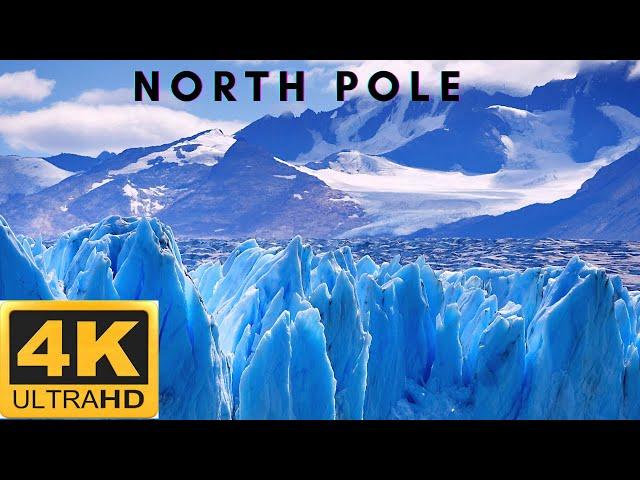 4K North Pole Relaxing & Meditating Music Video  #Relax #Meditate #Glacier #Poles #4K