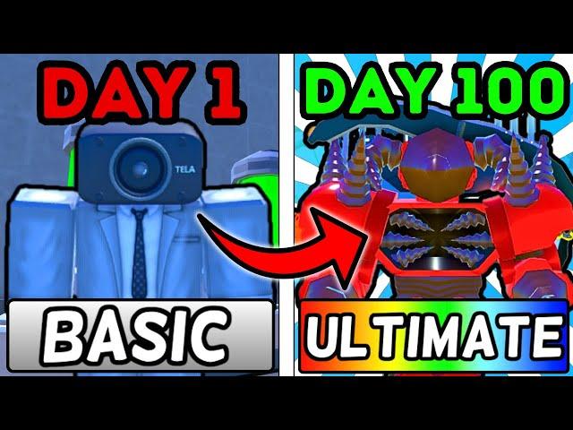 I Played TOILET TOWER DEFENSE For 100 DAYS And Became Overpowered!! (Roblox)