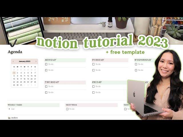 how to use notion  notion 2023 tour/tutorial + free template!