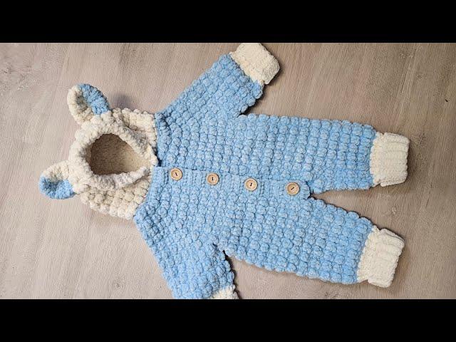 Baby Overall / Teddy Jumpsuit  0 - 12 Monate häkeln - Teil 2