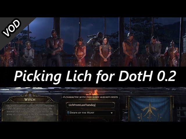Late to the Hunt - Lich Fresh Start - Path of Exile 2 Dawn of the Hunt 0.2 Season