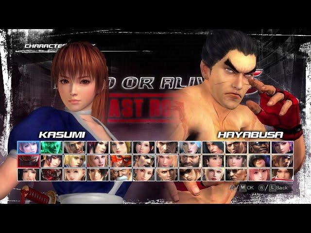 Kasumi Vs Kazuya Mishima in Dead or Alive 5, but the setting is changed into Tekken 8