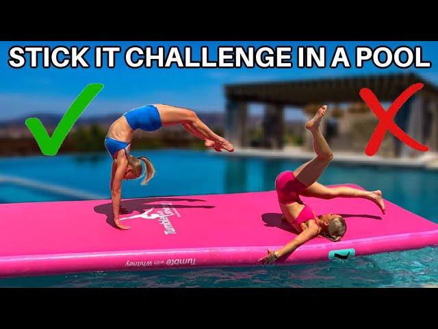 GYMNASTICS ON WATER  STICK IT CHALLENGE! Who's the best?