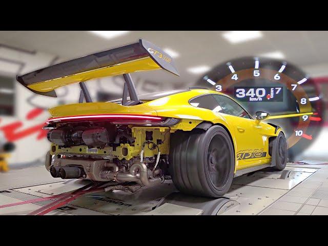 Porsche 992 GT3 RS feat. FULL Akrapovic Limited Edition exhaust | 340km/h DYNO Pulls & Engine Sounds