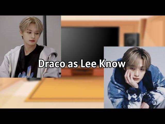 Characters Harry Potter react to Draco Malfoy as Lee Know (AU DESCRIPTION!)