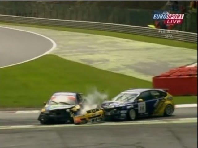 WTCC Spa 2005 Race 2 Big crash Klenke Gene