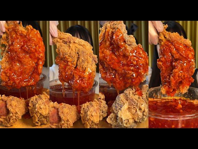 ASMR Chinese Mukbang Fried Chicken炸鸡吃播［Eating Sounds］#2