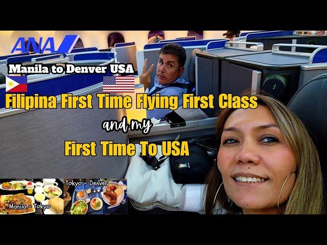 Filipina First Time Flying First Class to Denver, CO USA   #travel #usavlogs