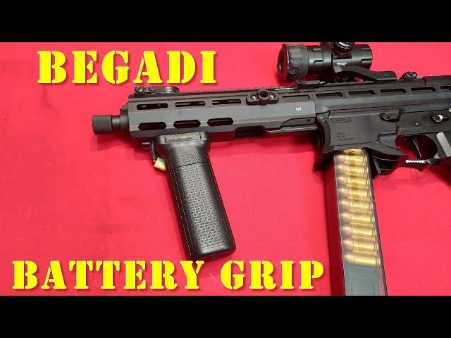 Airsoft - Begadi battery grip RIS/MLOCK/Keymode [French]