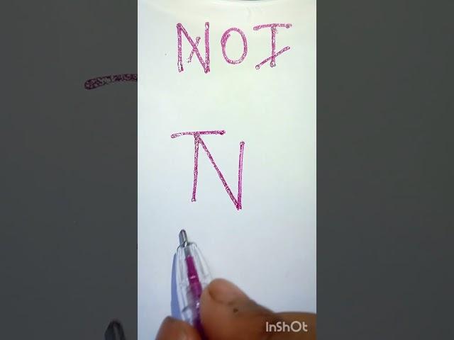 how to draw not name logo easy #shotrs #viralshorts #logo #not #name #art