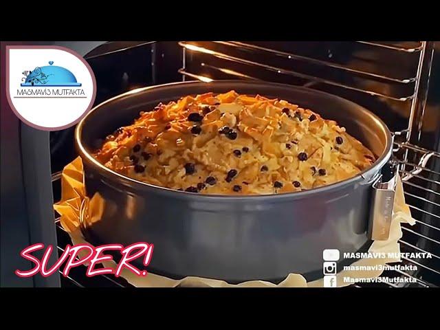 5 MINUTE APPLE CAKE NO MIXER NEEDED #masmavi3mutfakta