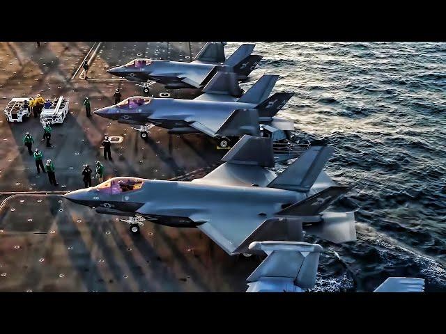 USN F-35C Lightning II Takeoff From Aircraft Carrier (2020)