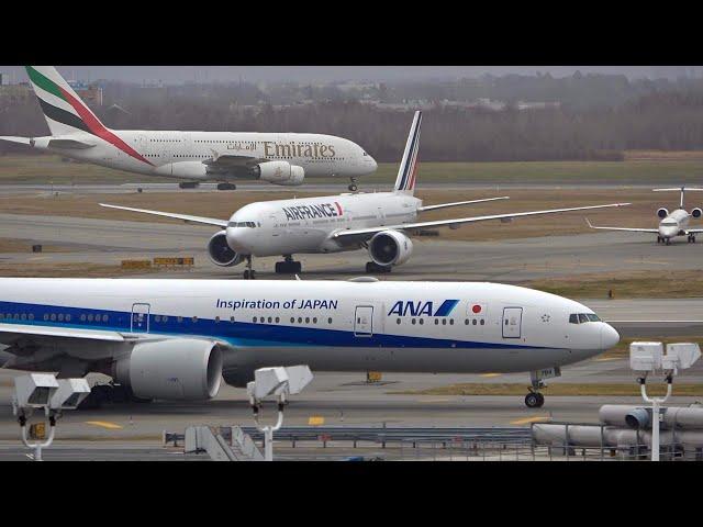 140 planes in 2 hours ! New York JFK  Plane Spotting / TWA Hotel Rooftop / Rush Hour, Huge traffic