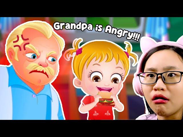 Baby Hazel Grandparents Day - Grandpa is ANGRY??!!!