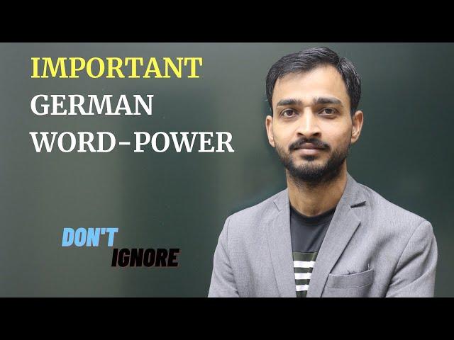 GERMAN VOCABULAR B1/B2 LEVEL | JUST FEW IMPORTANT WORDS