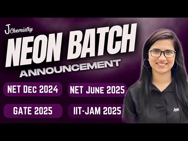 J Chemistry new batch | J Chemistry online courses | J Chemistry Neon Batch Announcement