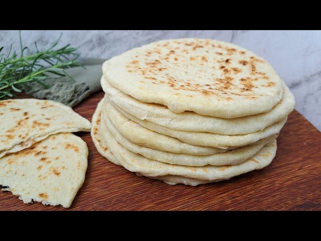 PÃO PITA (PÃO ÁRABE OU SÍRIO) SEM SOVAR E SEM FORNO | NOSSA COZINHA