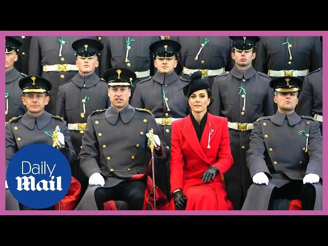 Prince William and Kate Middleton watch the St David's Day Parade