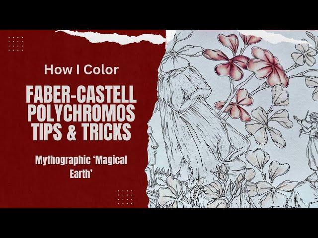 Simple adult coloring tutorial | Two ways to use Faber-Castell Polychromos in your coloring books