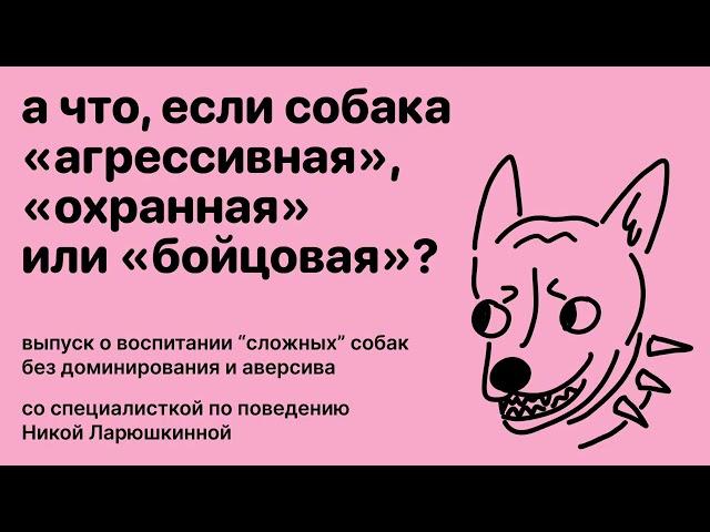 Выпуск с кинологом о воспитании «агрессивных», «охранных» или «бойцовых» собак
