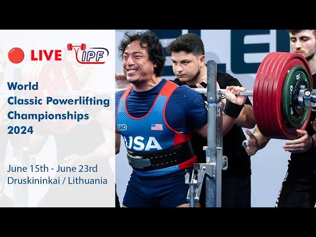 Men, 105 kg B-Group - World Classic Powerlifting Championships 2024