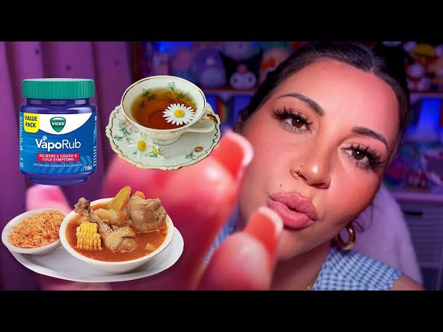 ASMR - Latina mom takes care of you when you’re sick 