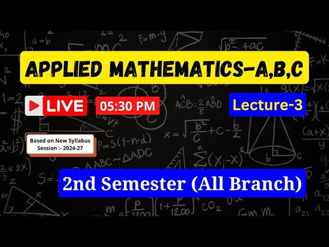 Applied Mathematics-A,B,C (L-3) || 2nd Semester(All Branch) || SBTE Bihar Polytechnic