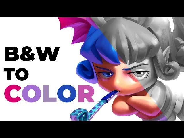 How to Paint your Character from Black & White to Colour