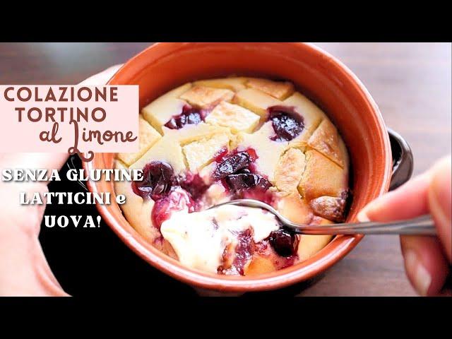 Colazione GUSTO TORTINO al Limone | GOLOSO SENZA GLUTINE SENZA BURRO E UOVA | AVENA cioccolato