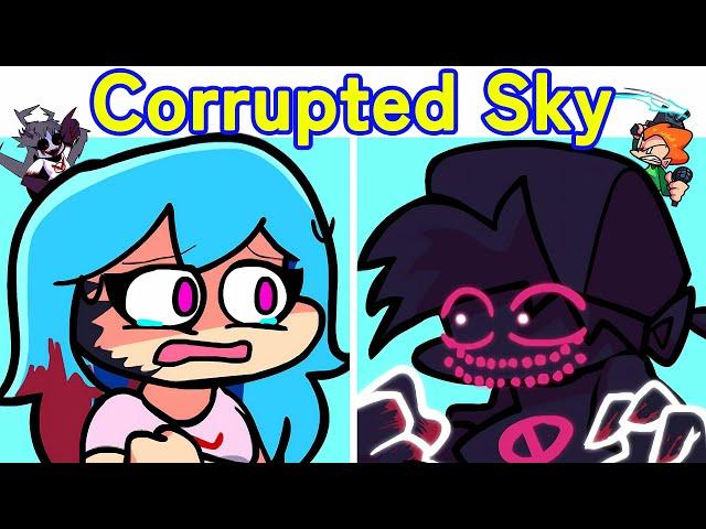 Friday Night Funkin' Corruption: Remastered Sky Vs Evil Boyfriend, Pico & GF + Cutscenes (FNF MOD)