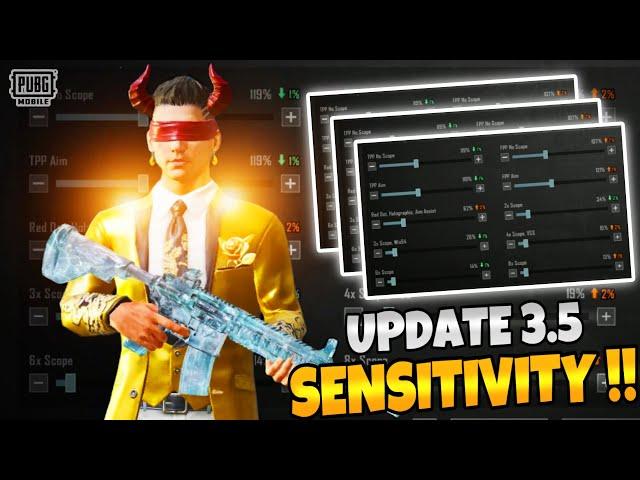  3.5 UPDATE ZERO RECOIL SENSITIVITY + CONTROL CODE SETTINGS | BGMI/PUBG MOBILE | HEXPUBG